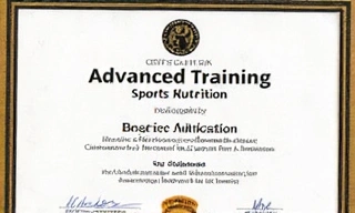 Certificate for Sports Nutrition
